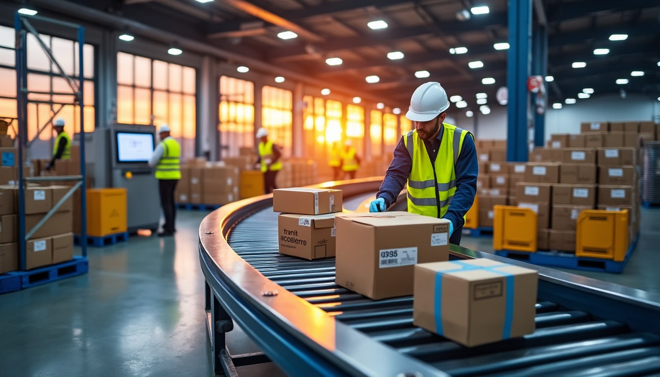 Illustration: Comprendre la notion de colis en transit accéléré dans la chaîne logistique