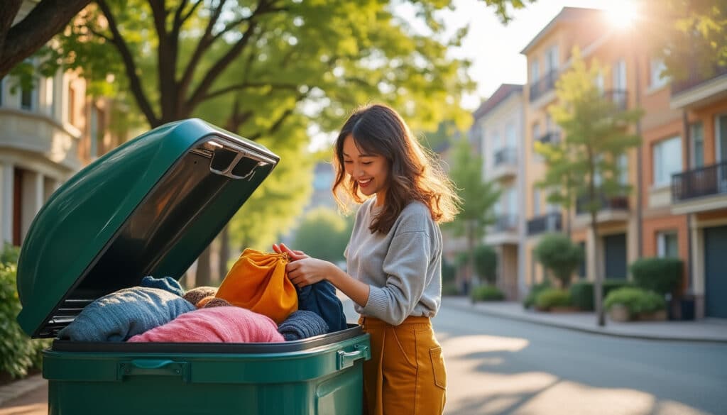 Conteneur textile autour de moi : trouver et bien déposer facilement