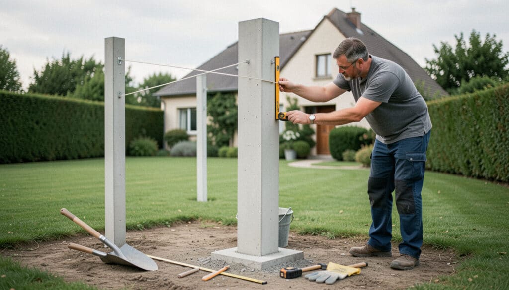Installer un poteau à linge en béton sans se tromper